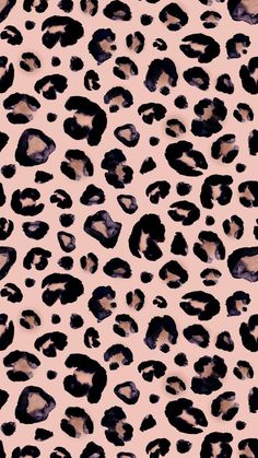 an animal print pattern with black and pink spots on the top, in different colors