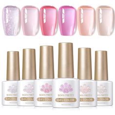 PRICES MAY VARY. PACKAGE CONTENTS:6 Bottles BORN PRETTY 7ml ice jelly gel nail polish set.Jelly gel nail polish is a popular nail trend that gives your nails a glassy, see through appearance effect similar to jelly.The jelly nail polish color different from ordinary gel nail polish.It is a semi transparent nail gel. One layer, two layers and three layers are different effect. EASY APPLICATION AND GOOD TENACITY: The series of nude pink gel nail polish set is long lasting for 21+ days with perfect Jelly Nail Polish Colors, Natural Gel Polish, Pink Gel Nail Polish, Jelly Gel Nail Polish, Nail Polish Bottle, Jelly Nail, Pink Gel Nails, Nail Trend, Tech Job