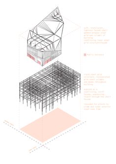 an architectural diagram showing the structure that is being constructed in order to make it more visible