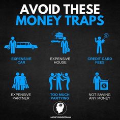 a poster with the words avoid these money traps