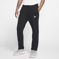 A closet staple, the Nike Sportswear Club Fleece Pants combine classic style with the soft comfort of fleece for an elevated look that you really can wear every day. Mens Nike Outfits, Nike Clothes Mens, Nike Sportswear Club Fleece, Nike Fleece, Nike Sweatpants, Mens Club, Jersey Pants, Fleece Sweatpants, How To Hem Pants