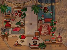 a room filled with lots of furniture and decorations