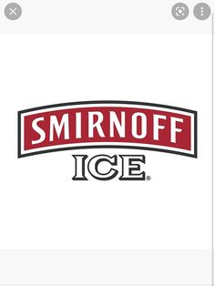 the smyrnoff ice logo is shown on an iphone screen, and it appears to be red