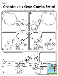 a comic strip with the words create your own comic strip and an image of two animals