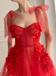 Red Vintage Fairy Corset Dressa Line Sweetheart Long Tulle - Etsy Red Tulle Prom Dress, Matoshi Dress, Teuta Matoshi, فستان سهرة, A Line Prom Dresses, Creation Couture, Grad Dresses, Tulle Prom Dress, Tulle Fabric