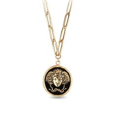 Please allow 2-3 weeks for production and delivery. The head of Medusa is a powerful symbol of female strength, survival, and resilience in the face of aggression. This talisman serves as a reminder of the incredible power and courage that resides within you. This 14k hollow open link chain suspends your favorite talisman at your collarbone for a meaningful statement. SIZING & DIMENSIONS Talisman measures approx. 19mm x 20mm. Head Of Medusa, Female Strength, Paperclip Chain Necklace, Chain Necklaces, Paper Clip, Chains Necklace, The Face, Chain Necklace, The Incredibles