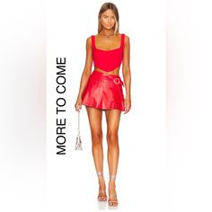 Revolve More To Come Millie Pleated Mini Skirt In Red Denim Mini Skirt Y2k, Plaid Pleated Mini Skirt, White Denim Skirt, Velvet Mini Skirt, Wool Mini Skirt, Metallic Skirt, Skirt And Top, Petite Skirt, Sequin Mini Skirts