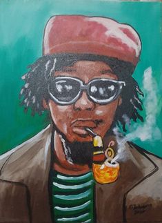 Original Art Airbrush/Acrylic Painting, measuring: 30W x 40.5H x 0.1D cm, by: Tyrone Johnson (Jamaica). Styles: Art Deco. Subject: Portrait. Keywords: Smoker Painting, Original Painting, Painting, Art, Acrylic Painting, Wall Art. This Airbrush/Acrylic Painting is one of a kind and once sold will no longer be available to purchase. Buy art at Saatchi Art. Tyrone Johnson, Art Deco Portrait, Painting Painting, Painting Wall, Art Acrylic, Easy Paintings, Painting Art, Acrylic On Canvas, Artist Studio