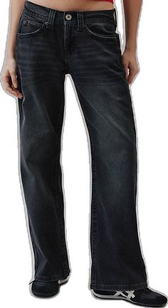 Black Casual Flare Jeans, Casual Straight Fit Washed Black Jeans, Black Flare Jeans With Straight Hem, Low Rise Jean, Low Rider, Low Rise Jeans, Black Fits, Baggy Fits, Exclusive Collection