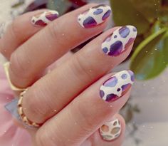 Chrome Cow Print Nails, Acrylic Nails Chrome, Cow Print Nails, Print Nails, Chrome Nails, Cow Print, Acrylic Prints, Nail Ideas, Acrylic Nails