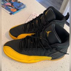 Really Good Preowned Condition Men’s Size 8 Jordan 12 University Gold, Jordan Gold, Shoes Jordan, Jordan 12, Jordans 12, Jordans For Men, Gold Yellow, Jordan Shoes, Gold Color