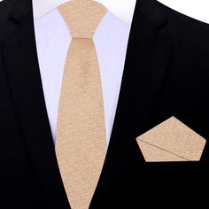 Solid Gold Texture Tie Embrace the epitome of refined elegance with our sophisticated Solid Gold Silk Necktie, featuring a subtle and captivating texture. This exceptional accessory exudes a timeless charm, blending classic style with modern sophistication. Available in regular length, measuring 60" inches, or extra long, measuring 63" inches, as well as a traditional width of 3.25" inches or a sleek 2.5" inches, this necktie ensures a perfect fit and unparalleled style for every discerning gent Formal Fitted Gold Neckwear, Beige Standard Tie For Business, Gold Fitted Neckwear For Formal Occasions, Fitted Gold Tie For Semi-formal Occasions, Gold Tie For Black Tie Events, Elegant Gold Neckwear With Ties, Gold Ties With Pocket Square, Black Suit White Shirt, Shine Dress