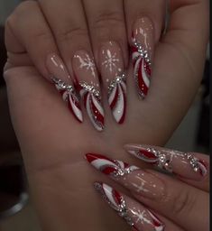 This Acrylic & Press On Nails item by KatsPressOnNails has 2 favourites from Etsy shoppers. Is dispatched from United States. Listed on 15 Dec, 2024 Winter Nails Candy Cane, Xmas And New Years Nails, Candy Cane Swirl Nails, Kwanzaa Nails, Stiletto Christmas Nails Designs, Christmas Nail Inspo Acrylic, Vintage Christmas Nails, Y2k Christmas Nails