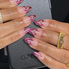 Pretty Nail Designs, Red Nail, White Nail, Heart Nails, Funky Nails, Pretty Acrylic Nails, Chic Nails, Dope Nails