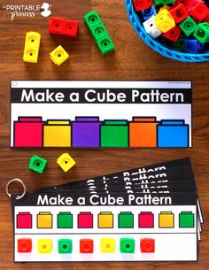 make a cube pattern game for kids to play with