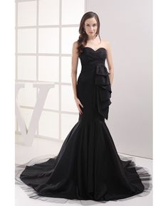 Shop best price formal black mermaid long prom dress custom online. Free Shipping and Custom-made. Pro since 2009. Court Train Prom Dress, Ruched Wedding Dress, Sweetheart Evening Dress, Black Mermaid Prom Dress, Prom Dress 2013, Mermaid Sweetheart, Best Prom Dresses, Sweetheart Prom Dress, Taffeta Dress