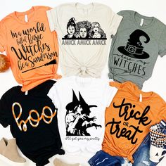 Spooky Fashion, Halloween Tee Shirts, Halloween Graphic Tees, Halloween Tees, Holiday Shirts, Fall Shirts