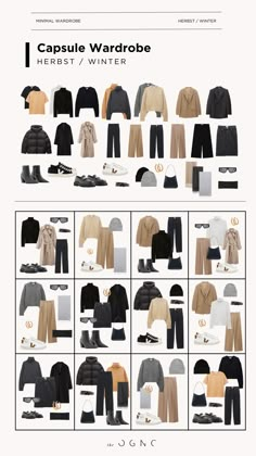 Chic Capsule Wardrobe, Fall Winter Capsule Wardrobe