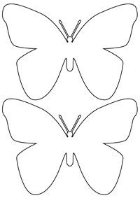 three butterflies cut out to look like they are facing each other