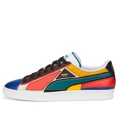 Puma Suede Layers Sneakers 'Blazing Blue Varsity Green' 387480-01 (SNKR/Skate/Unisex/Low Top/Non-Slip/Wear-resistant) Dynamic Low-top Running Shoes With Puma Logo, Dynamic Low-top Puma Running Shoes, Puma Low-top Athleisure Running Shoes, Puma Low-top Running Shoes For Athleisure, Low-top Puma Running Shoes In Athleisure Style, Low-top Puma Athleisure Running Shoes, Sporty Multicolor Skate Shoes For Streetwear, Urban Style Multicolor Custom Sneakers For Sports, Dynamic Puma Sneakers For Jogging