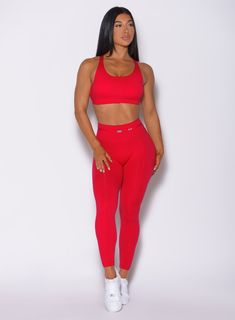 If weight training is your vibe these leggings were sent to lift your gym game to the next level. The second-skin buttery soft fabric strikes the perfect balance of suppleness as you move, mixed with a confident hold when, and where, it counts. The unique waistband belt detailing is fierce, feminine, and flattering, wh Athleisure Squat Proof Tights For Workout, Athleisure Sweat-resistant Leggings For Training, Squat Proof Micro-elastic Athleisure Leggings, Compressive Athleisure Tights For Gym, Red Micro-elastic Yoga Pants For Workout, Athleisure Compressive Tights For Gym, Red Moisture-wicking Tights For Workout, Compressive Tights For Gym In Athleisure Style, Red Moisture-wicking Workout Tights