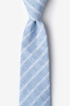 Light Blue Cotton Yakima Tie | Ties.com White Summer Tie, White Cotton Ties For Summer, White Cotton Summer Ties, Casual Summer Ties, Casual Blue Ties For Spring, Casual Blue Spring Ties, Blue Spring Tie, Obx Wedding, Light Blue Tie