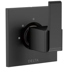 Complete your custom shower with a Delta® diverter. With defined geometric angles and edges, the Ara Bath Collection creates a streamlined look of contemporary elegance. Matte Black makes a statement in your space, cultivating a sophisticated air and coordinating flawlessly with most other fixtures and accents. With bright tones, Matte Black is undeniably modern with a strong contrast, but it can complement traditional or transitional spaces just as well when paired against warm nuetrals for a r Delta Shower, Black Bathtub, Bathroom Shower Faucets, Shower Diverter, Shower Parts, Faucet Accessories, Have A Shower, Delta Faucets, Custom Shower