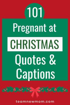 Graphic featuring "101 Pregnant at Christmas Quotes & Captions" in festive red and green. Ideal for moms-to-be looking for holiday-inspired quotes and captions to share their Christmas pregnancy news. Pregnancy Christmas Card, Pregnancy Announcement Captions, Pregnancy Announcement Quotes, Disney Pregnancy Announcement, Christmas Pregnancy Photos, 2nd Pregnancy Announcements, Pregnancy Inspiration