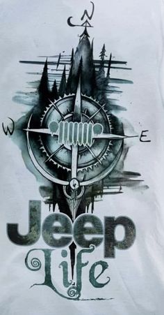 a white t - shirt with the words jeep life on it