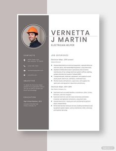 Electrician Resume in Publisher, InDesign, PSD, Illustrator, Word, Pages - Download | Template.net