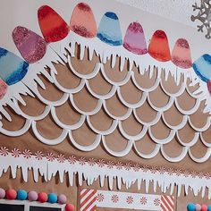 this is an image of a gingerbread house made out of paper