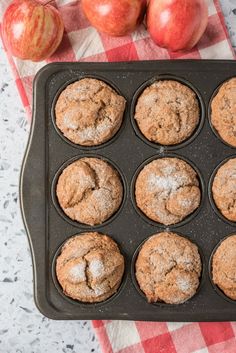 Apple Butter Muffins recipe from RecipeGirl.com #apple #butter #applebutter #muffins #recipe #RecipeGirl Apple Butter Muffins Healthy, Apple Butter Baking Recipes, Apple Butter Muffins Recipes, Recipe For Apple Butter, Fresh Apple Recipes, Apple Butter Muffins, Apple Butter Uses, Crisp Fall Morning, Fall Muffins