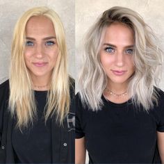 Before & After GOALS 🙌🏼 by @hairbyallih 😍 Icy Hair, Black To Blonde Hair, Cool Ash Blonde, Ash Blonde Hair Colour, Ash Blonde Balayage, Ash Blonde Hair, Pinterest Hair, Fresh Hair, Blonde Balayage