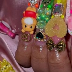 THE NAIL GOAT ⚢ Htx✨🏳️‍🌈 on Instagram: "The way kawaii sets have my heart 🫶💗✨ | All Products listed below ✨💕 @hottips_nailbox Use code TAPPED10 Gummy Kawaii charms (Heart & Bear), mini Kawaii & ice cream. 🫶 . ✨Book the look: Set: junk nails /Kawaii Length: XXL Shape: TAPERED *Add-ons* 🤍BOOK NOW🤍BOOK YOUR PRESS-ONS & NAIL CLASSES 🤍 • #Blingnails #Kawaiinails #TappedNailLab #NailTech #houston #Houstonnailartist #houstonnailtech #houstonnails #sugarlandtxnails #Newyorknails #katytxnails Kawaii Ice Cream, Kawaii Charms, Katy Tx, Press Ons, Bling Nails, Add Ons