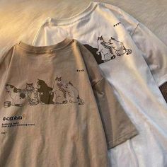 Summer Japanese small fresh short sleeved T shirt men and women couple tide brand retro cartoon cat Tøp Aesthetic, Retro Cartoon, Cartoon Outfits, Retro Cartoons, Cartoon Cat, Cat Print, Matching Outfits, Half Sleeve, Printed Tees