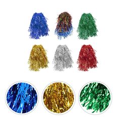 6 Pcs Tinsel Wigs Adults Foil Rain Fashionable Party Portable Charming Judge Wig, Judge Costume, Funny Wigs, Forehead Hair, Hair Foils, Hair Humor