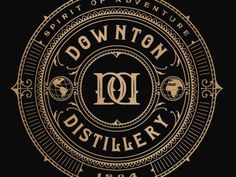 the logo for downton distillerry, an event venue in san francisco