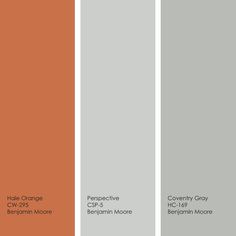 the different shades of gray and orange are shown in this color palette, which is similar to