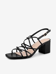 Shop Allegra K for women's open toe knots ankle strap chunky heels sandals you are looking for, get more women's chunky heel for yourelf. Order now! Free Returns! Heels Sandals Black, Ankle Strap Chunky Heels, Womens Chunky Heels, Chelsea Boots Women, Flatform Sandals, Chunky Heels Sandals, Black Velvet Dress, Denim Midi Skirt, Tweed Dress