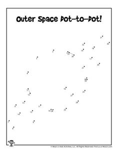 outer space dot - to - dot worksheet