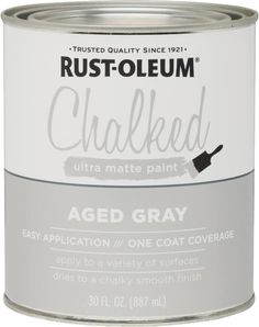 rustoleum chalked ultra matte paint, aged gray - 1 quart