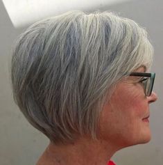 Long Gray Pixie Haircut For Women Over 60 Layered Bob Short, Short Grey Hair, Short Straight Hair, Haircut For Older Women