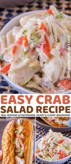 this easy crab salad recipe is great for lunch or dinner