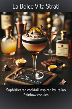 the cover of la dolce vita strati, with an assortment of drinks