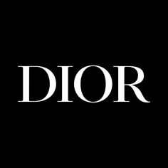 the word dior is written in white on a black background, and it appears to be made up of letters