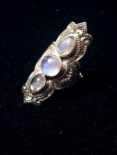 Rainbow Moonstone ring, 925% silver ring, blue flashy moonstone ring, Long ring, bridal ring, Antiqu Rainbow Moonstone Jewelry, Silver Jewlery, Long Ring, Moonstone Ring Sterling Silver, Blue Stone Ring, Rainbow Moonstone Ring, Natural Stone Jewelry, Handcrafted Rings, Ring Blue