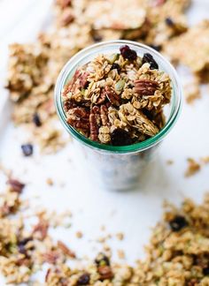 an image of granola in a glass cup