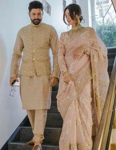 Reception Outfits, Casual Wedding Attire, Wedding Dresses Men Indian, Reception Outfit, Indian Couple, Couple Wedding Dress, Indian Bride Outfits