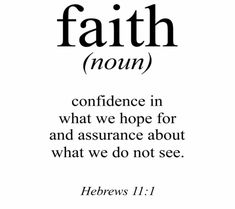 the word faith in black and white on a white background with an image of a cross