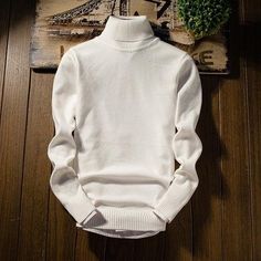 Men Turtleneck, Men Knitwear, Cashmere Sweater Men, Pullover Mode, Double Collar, Christmas Sweater Men